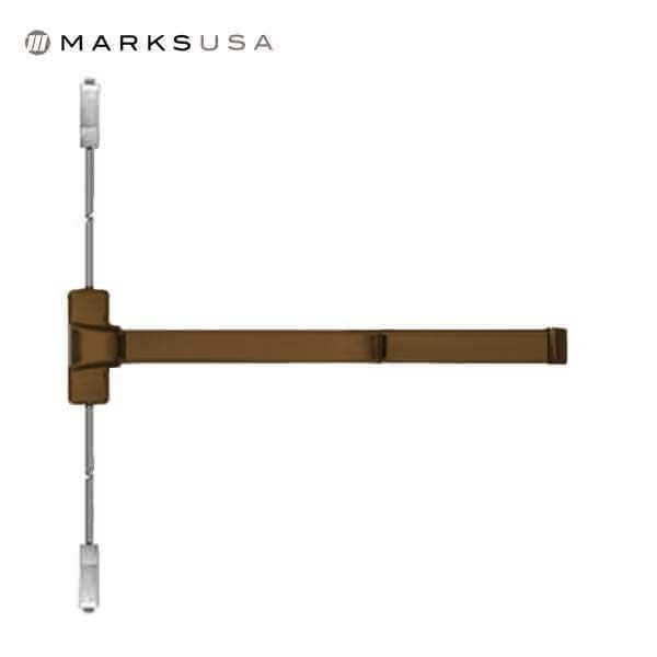 MarksGrd. 1 36" Rim Panic Surface Vertical Rod Exit Device Dark Bronze Finish